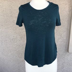 Athleta Teal Open Slit Sides Top  Size XS